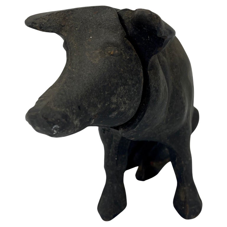 Cast Iron Pig Desk Accessory or Decorative Folk Art Statue at 1stDibs