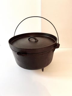 Cast Iron Pot or Cauldron on Three Lets with Handle