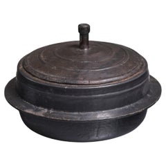 Antique Cast Iron Pot with Lid, Sweden