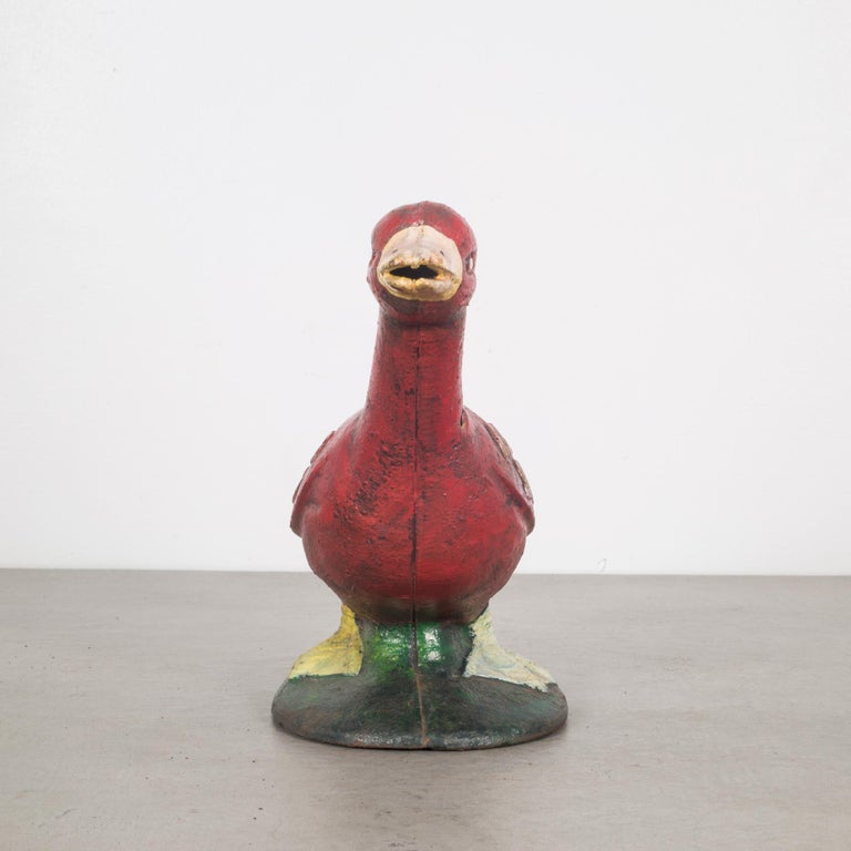 Cast Iron Red Goose Shoes Bank, circa 1960 For Sale at 1stDibs