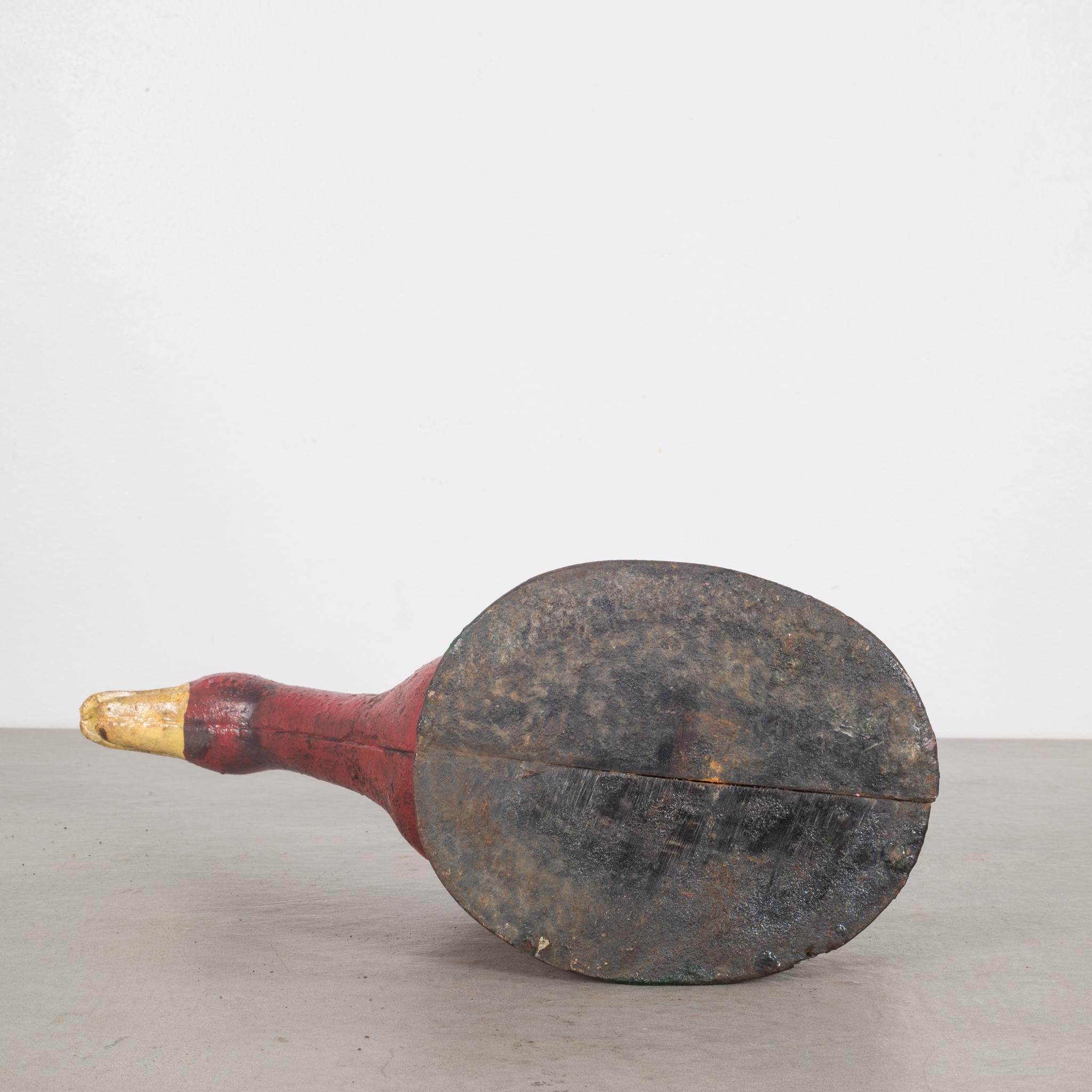 Industrial Cast Iron Red Goose Shoes Bank, circa 1960