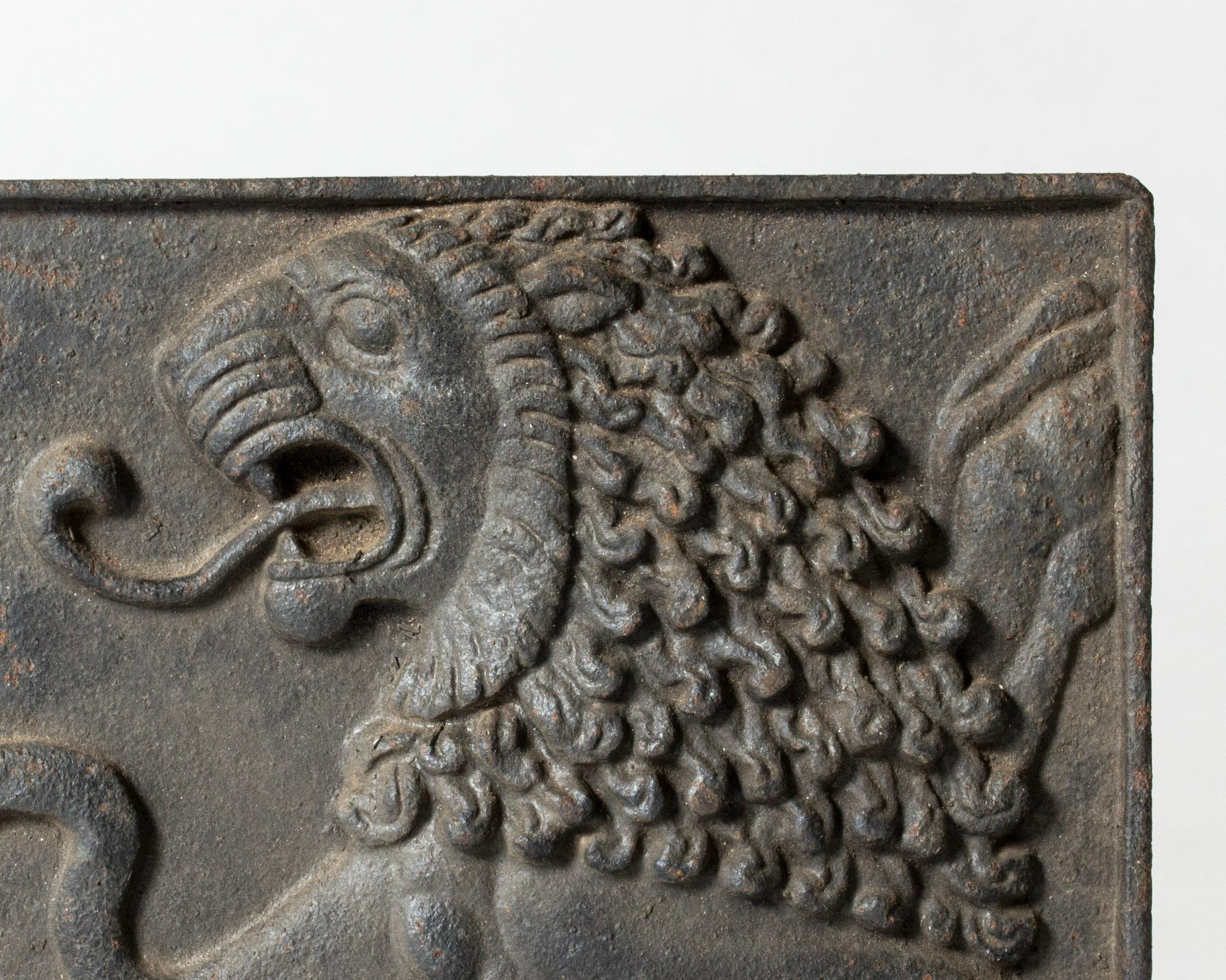 Swedish Cast iron relief by Anna Petrus for Näfveqvarns Bruk, Sweden, ca 1925 For Sale
