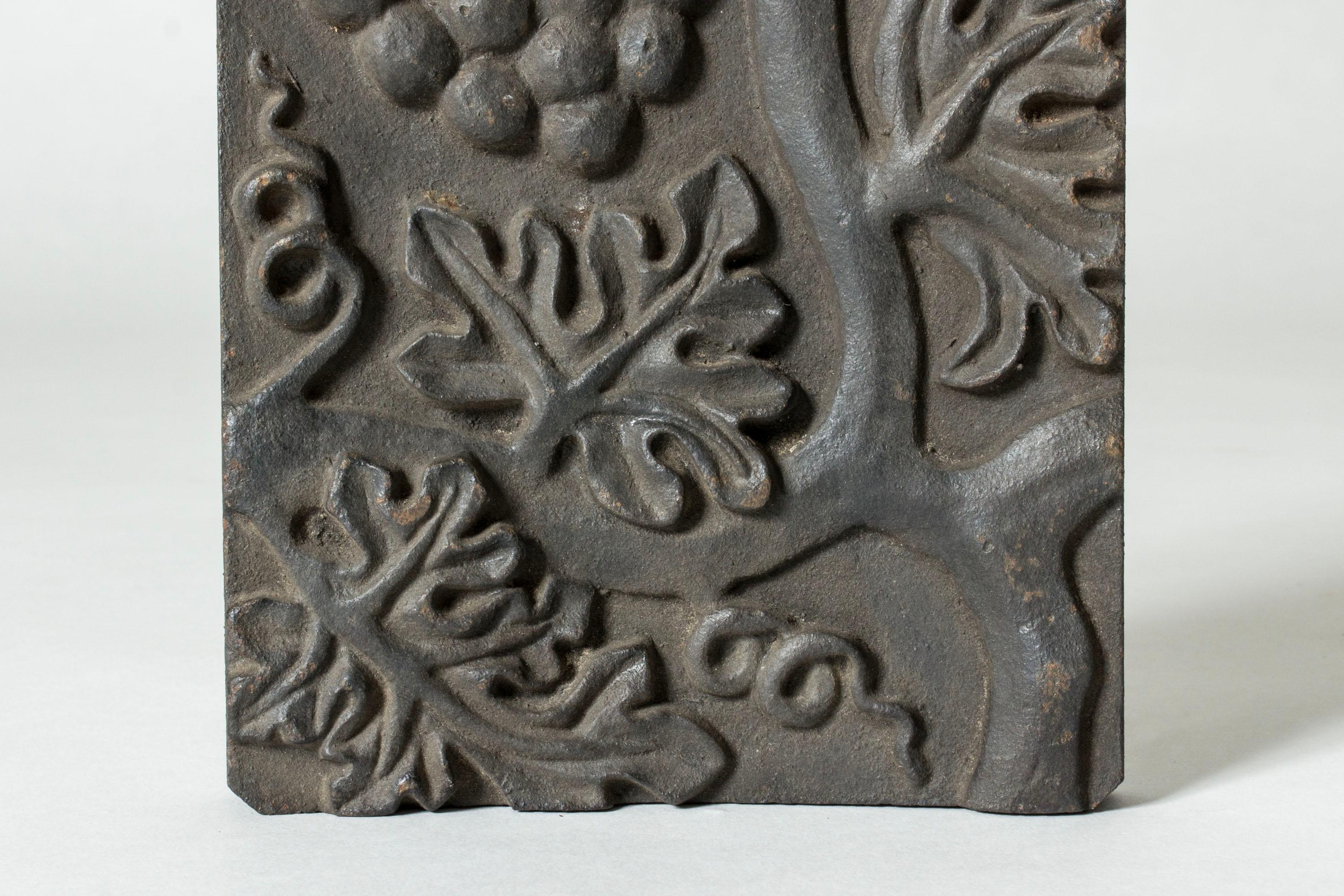 Swedish Cast iron relief by Anna Petrus for Näfveqvarns Bruk, Sweden, ca 1925 For Sale