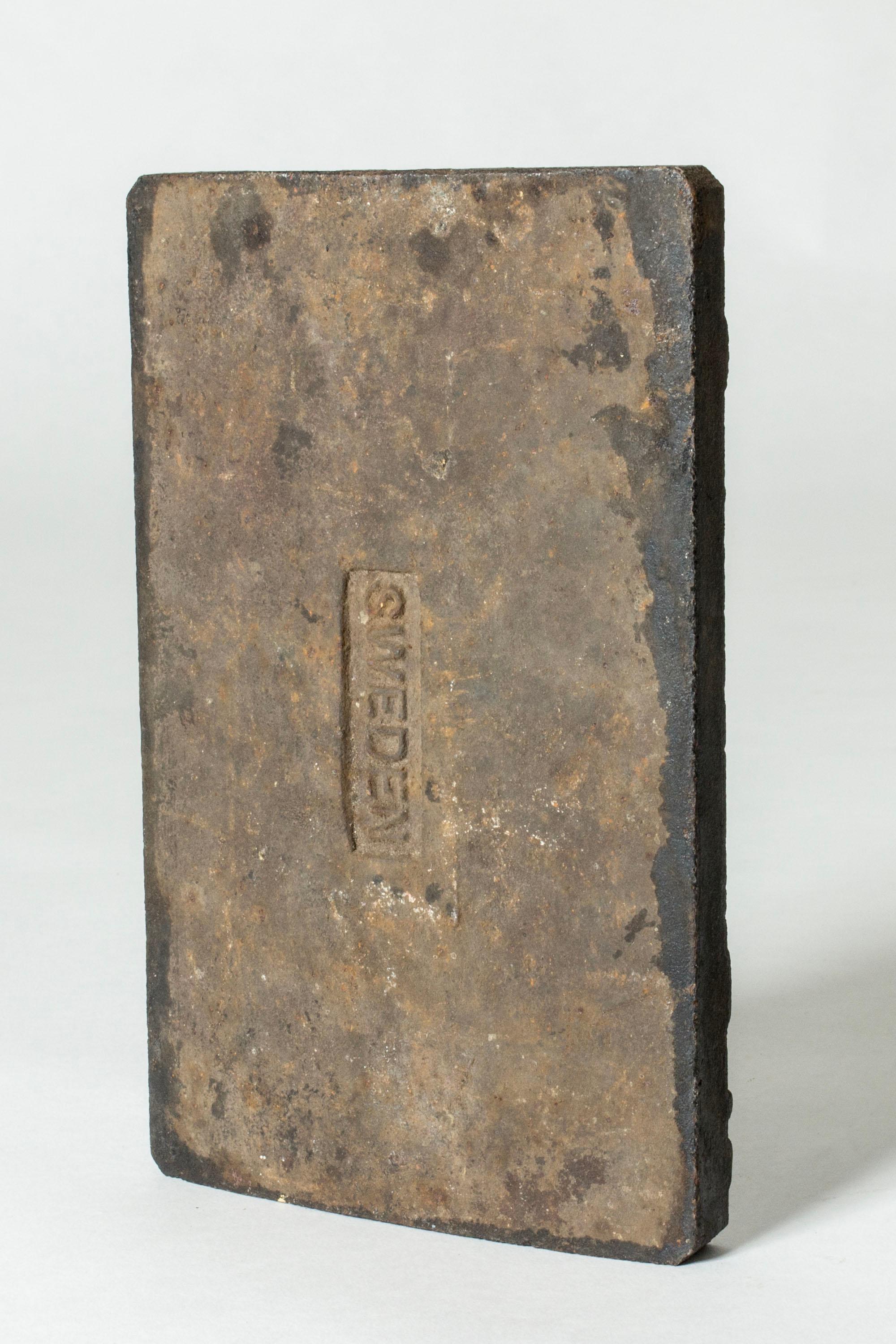 Early 20th Century Cast iron relief by Anna Petrus for Näfveqvarns Bruk, Sweden, ca 1925 For Sale