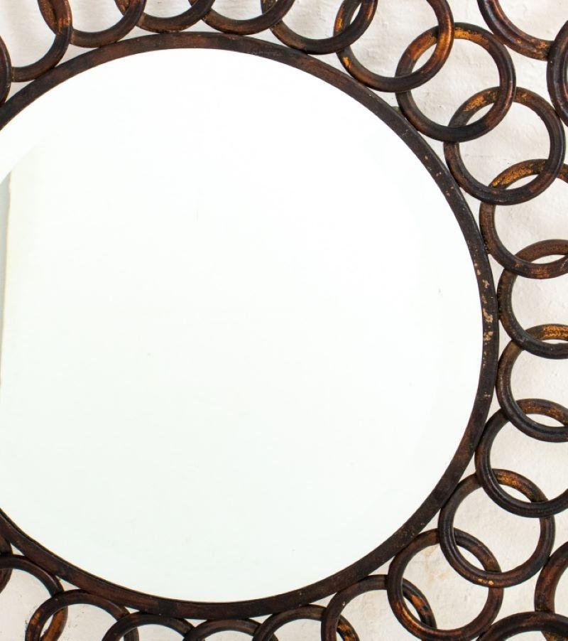 Cast Iron Ring Form Mirror In Good Condition For Sale In New York, NY