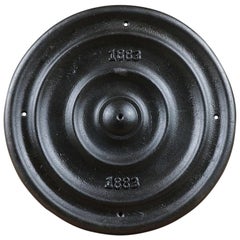 Cast Iron Round Bullseye Wall Tie Plates, 20th Century