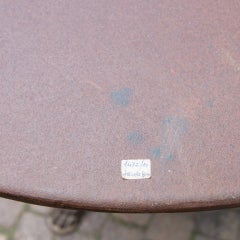 Cast Iron Round Table with Original Top