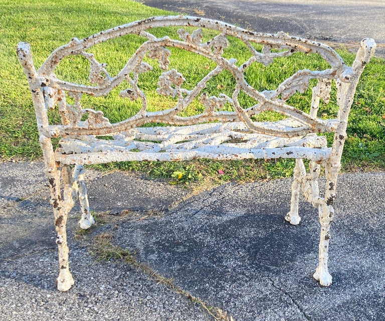 Cast Iron “Rustic” or “Twig” Pattern Bench, c. 1870 For Sale at 1stDibs
