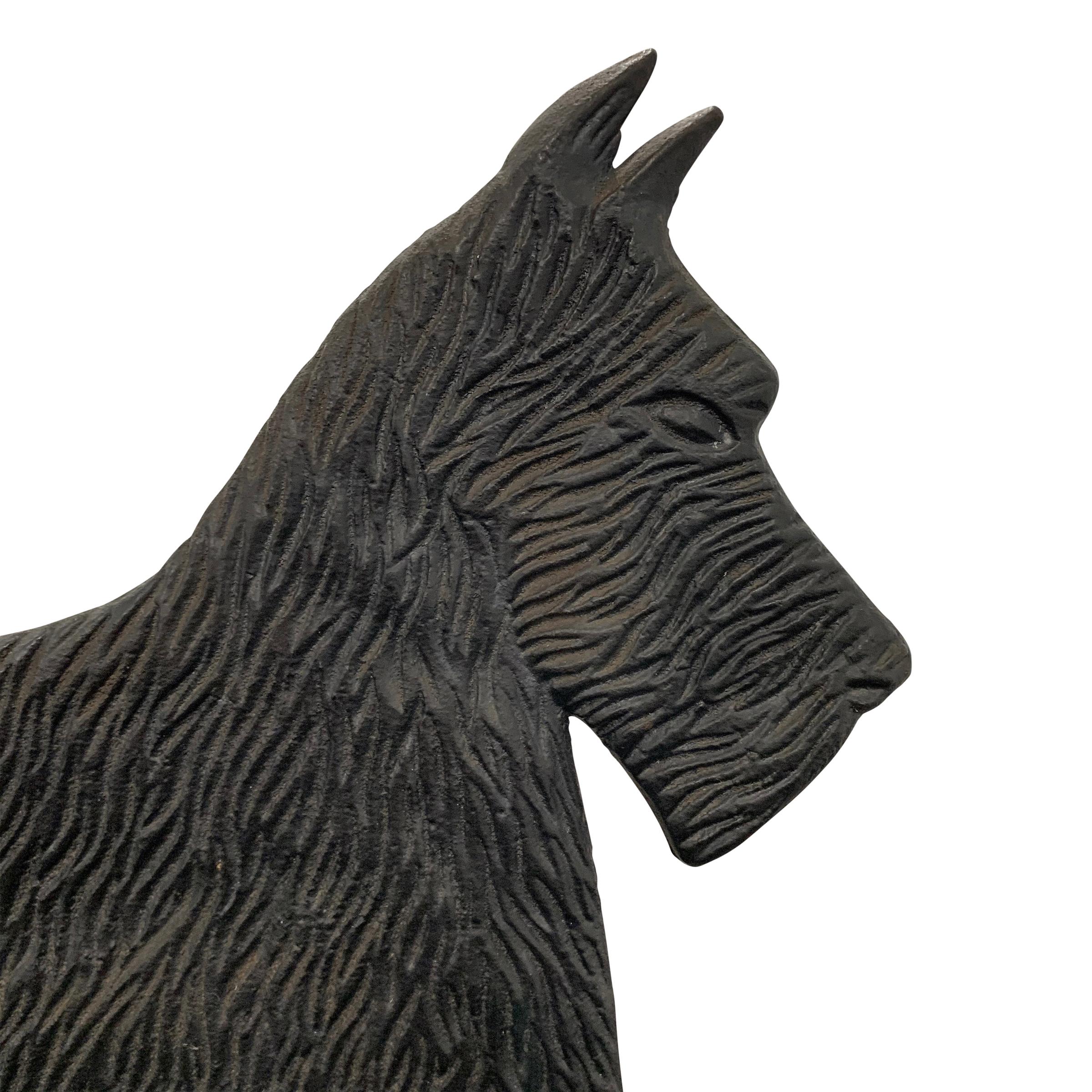 20th Century Cast Iron Scottie Terrier Bootscrape