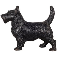 Cast Iron Scottish Terrier Doorstop by Hubley, circa 1910-1940