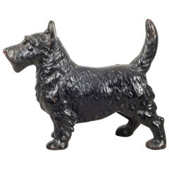 Cast Iron Scottish Terrier Doorstop by Hubley, circa 1910-1940