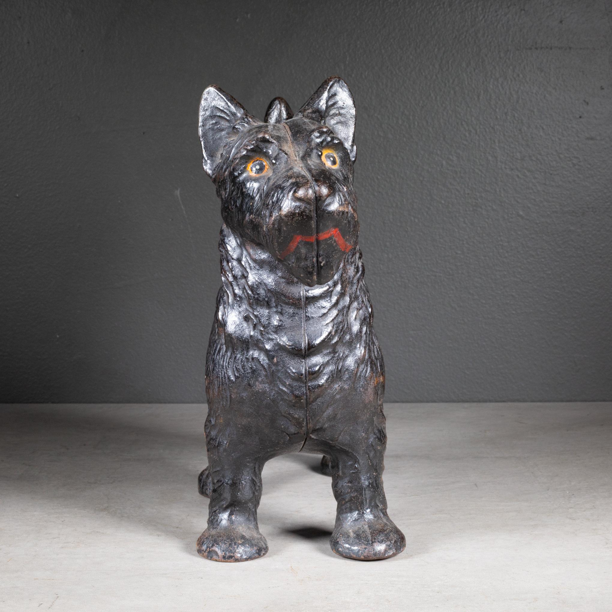 Industrial Cast Iron Scotty Dog Doorstop by Hubley c.1910-1940