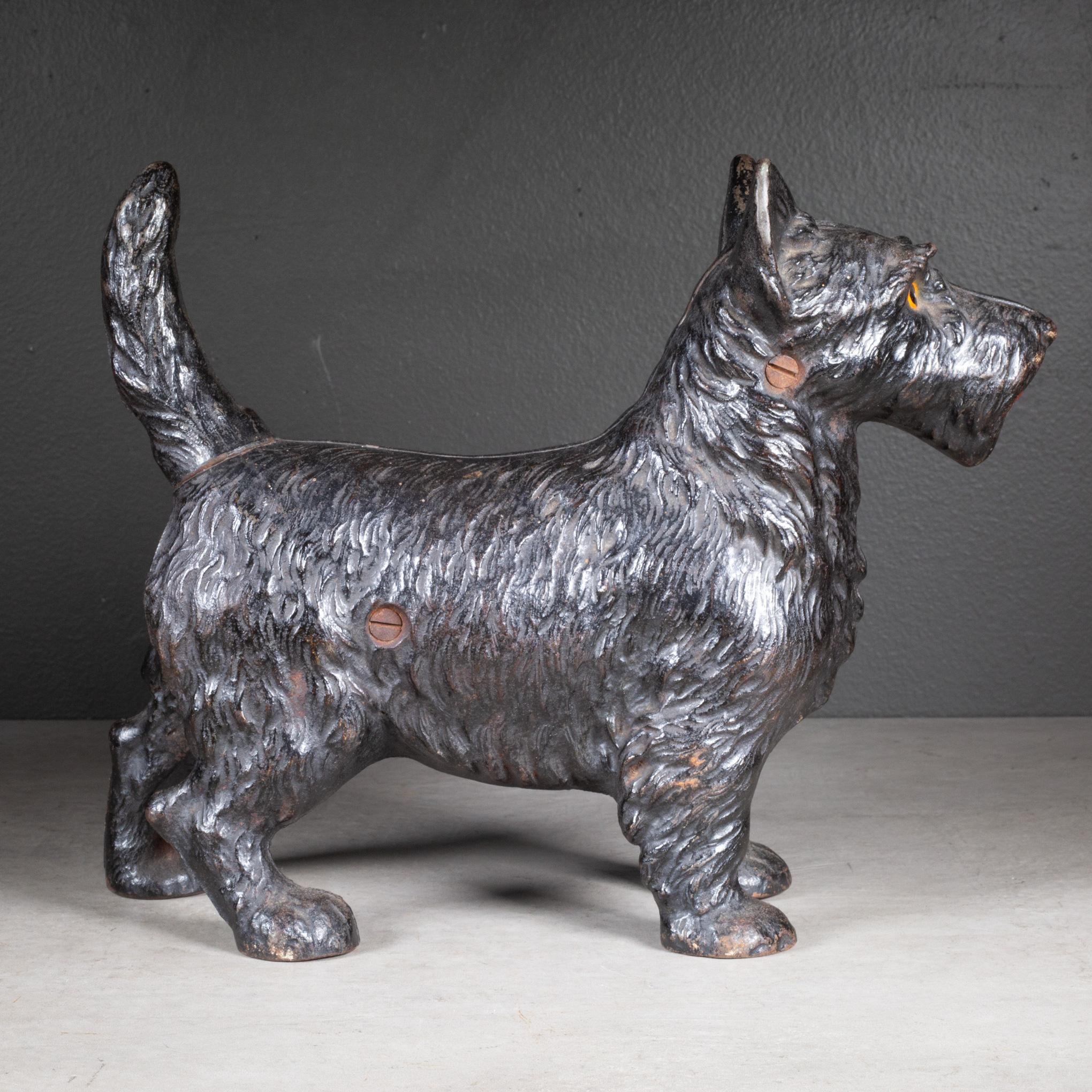 Cast Iron Scotty Dog Doorstop by Hubley c.1910-1940 In Good Condition In San Francisco, CA