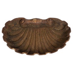 Antique Cast Iron Shell Form Garden Ornament, circa 1920