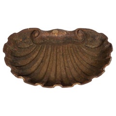 Cast Iron Shell Form Garden Ornament, circa 1920