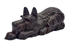 Cast Iron Sleeping Scotty Dog Doorstop, Attributed to Hubley