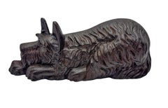 Cast Iron Sleeping Scotty Dog Doorstop, Attributed to Hubley