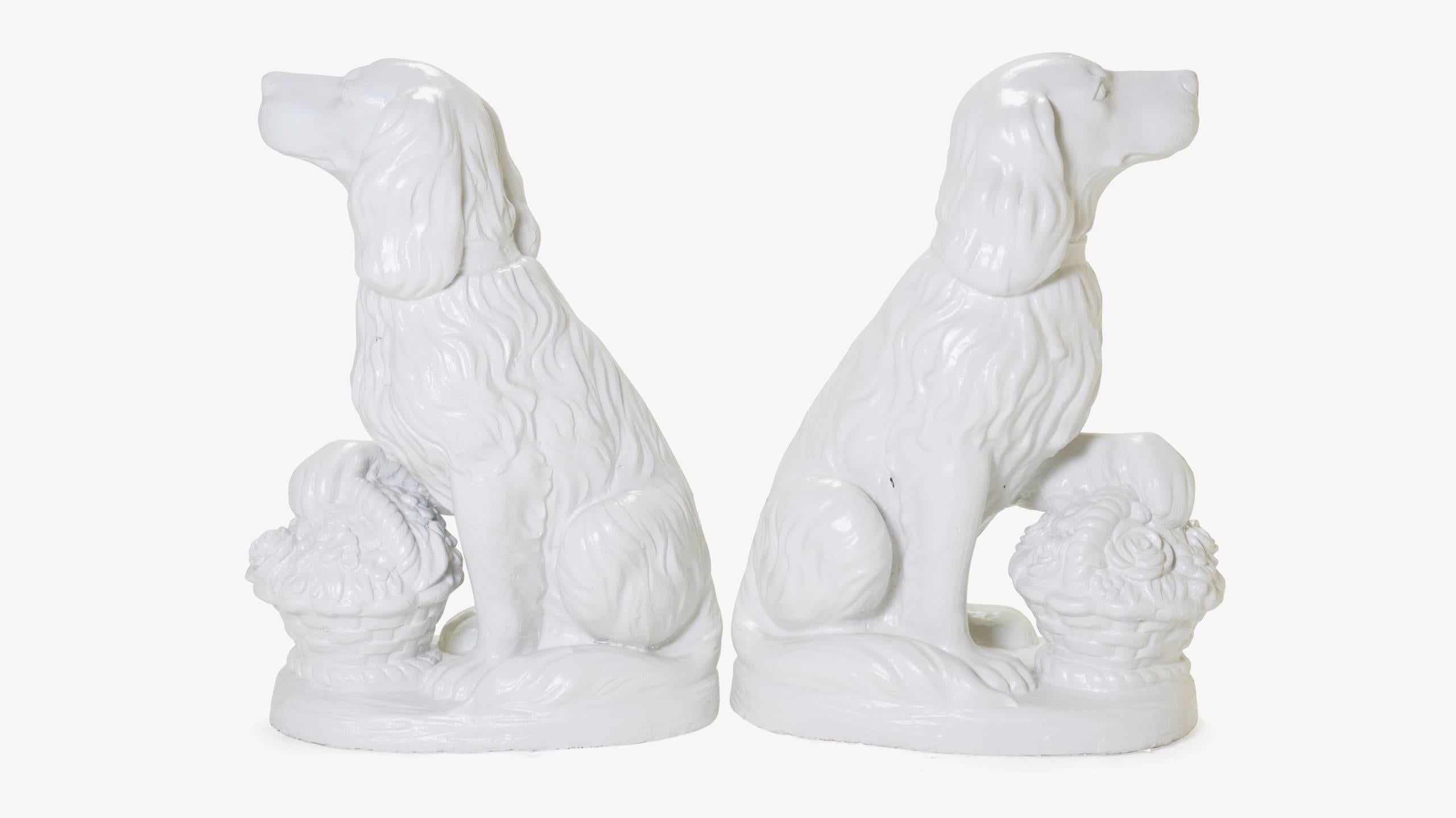 Cast Iron Spaniels, Pair In Excellent Condition For Sale In Wilton, CT