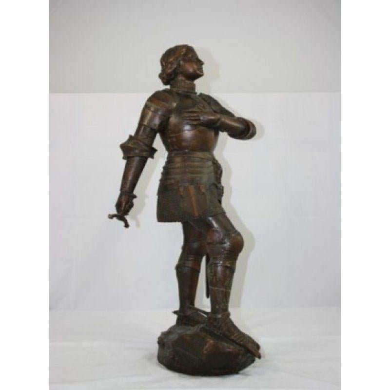 Cast Iron Statue of Joan of Arc, Late 19th Century For Sale 1