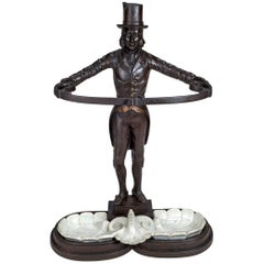 Cast Iron Stick or Umbrella Stand in the Form of a Footman