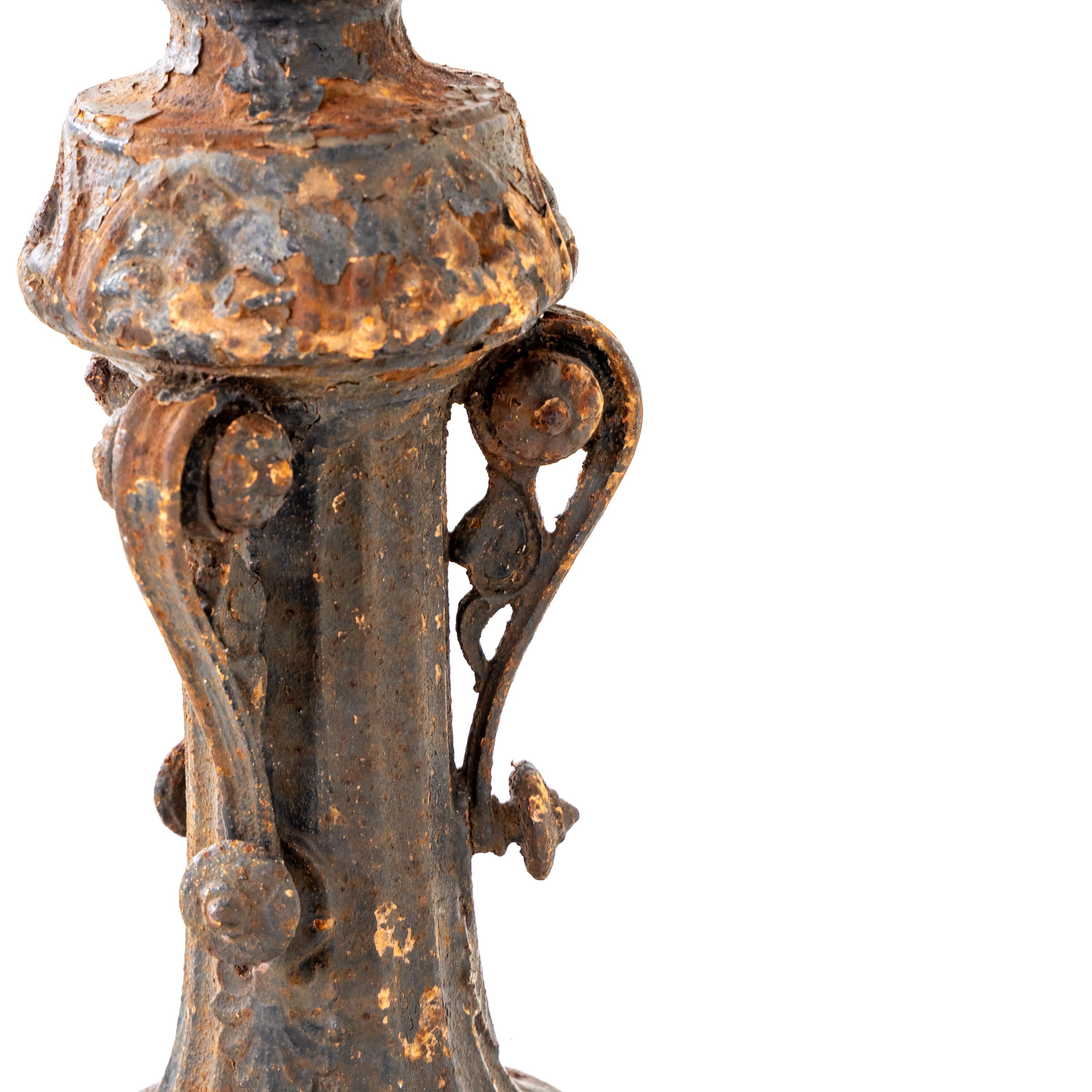 German Cast Iron Street Lamp, 19th Century