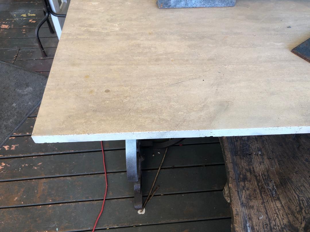 cast iron table base for granite top