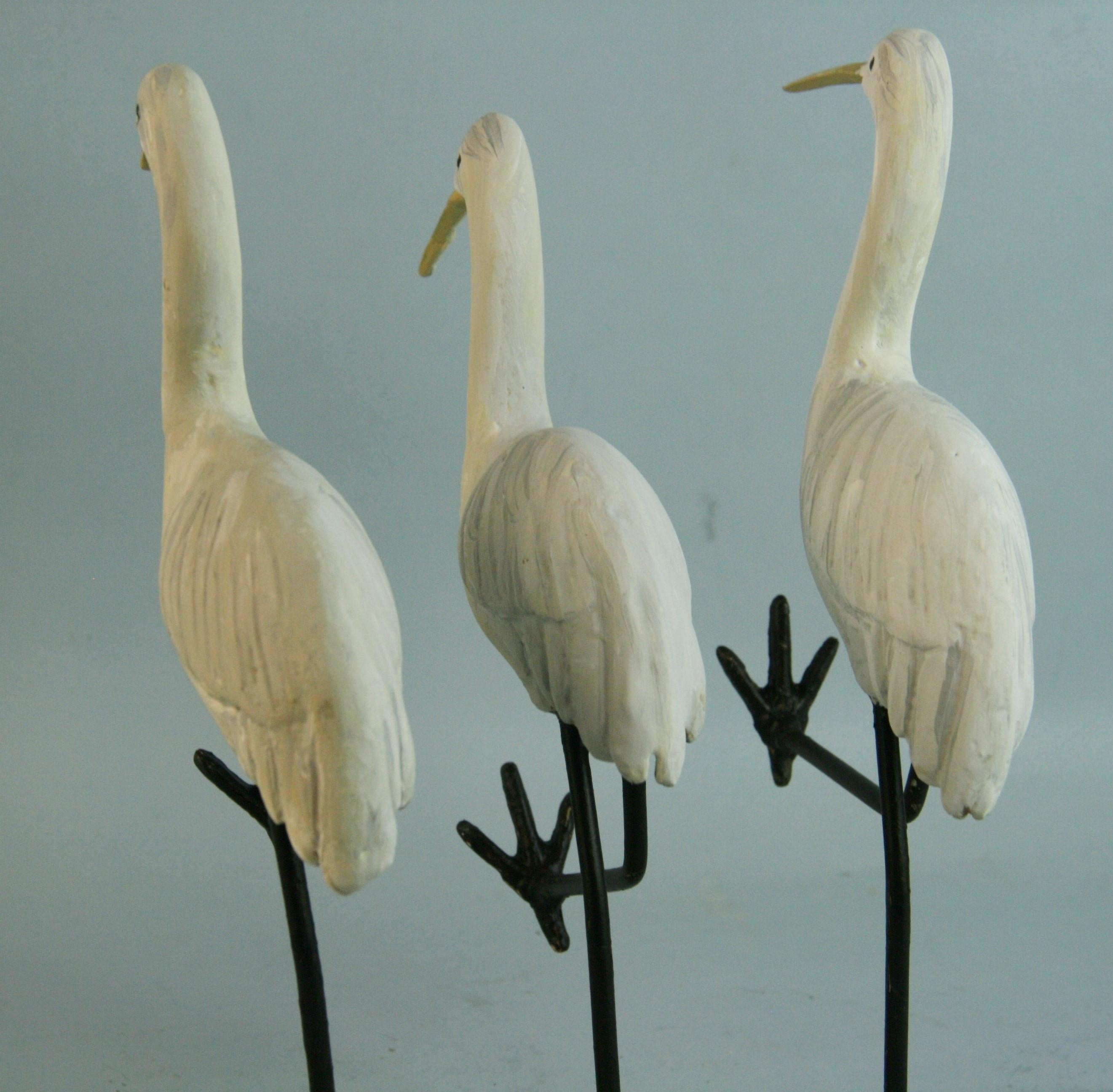 Cast Iron Three Dancing Egrets Sculpture/Garden ornaments 3