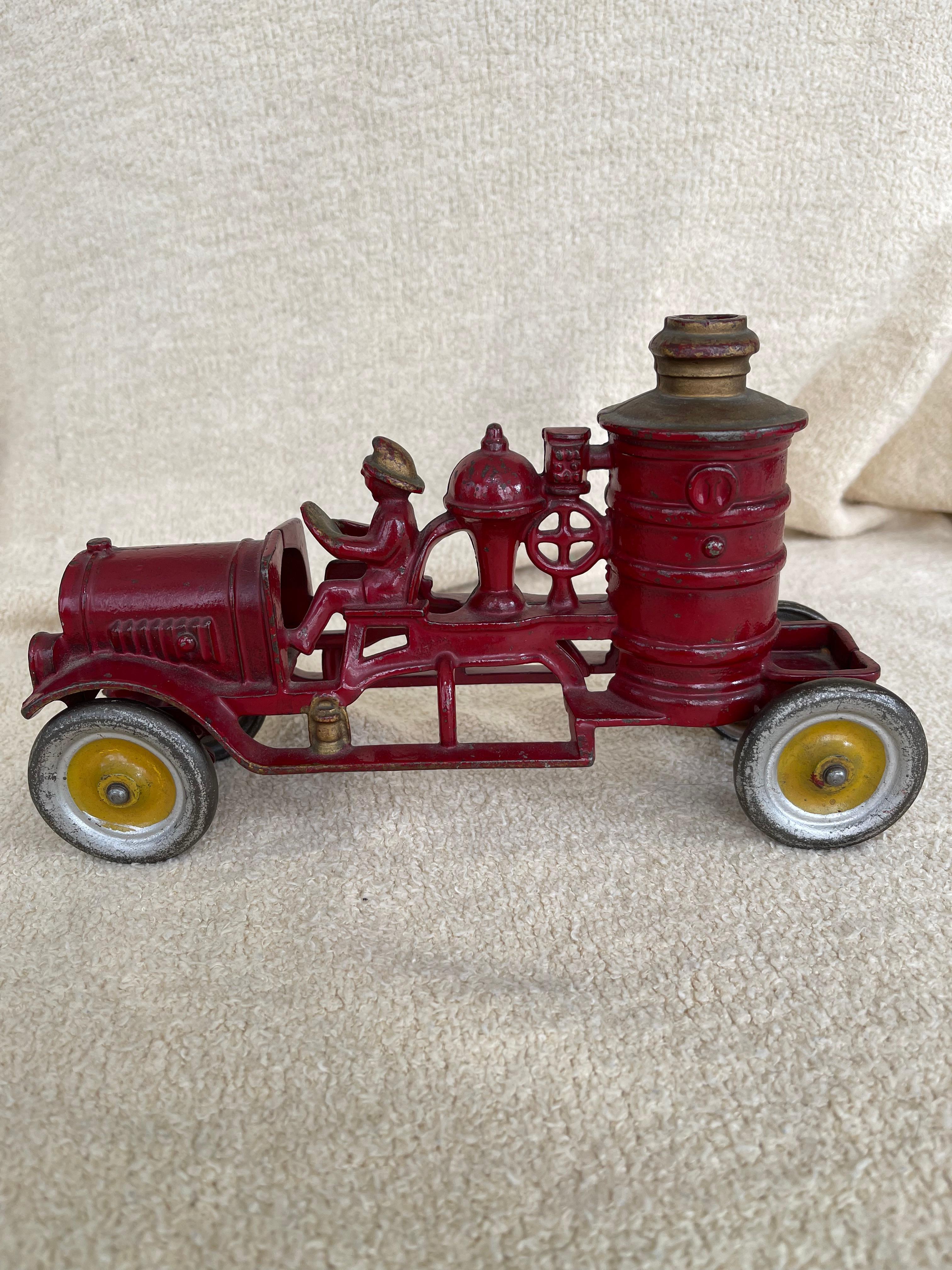 vintage cast iron fire truck
