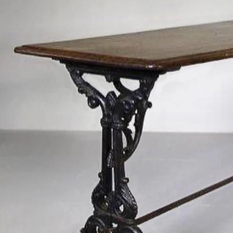Cast Iron Trestle Table In Good Condition For Sale In London, GB