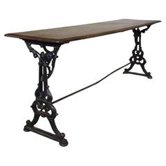 Antique Cast Iron Trestle Table