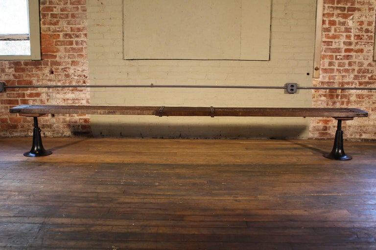 Cast Iron Trumpet Base for Scaffold Bench at 1stDibs