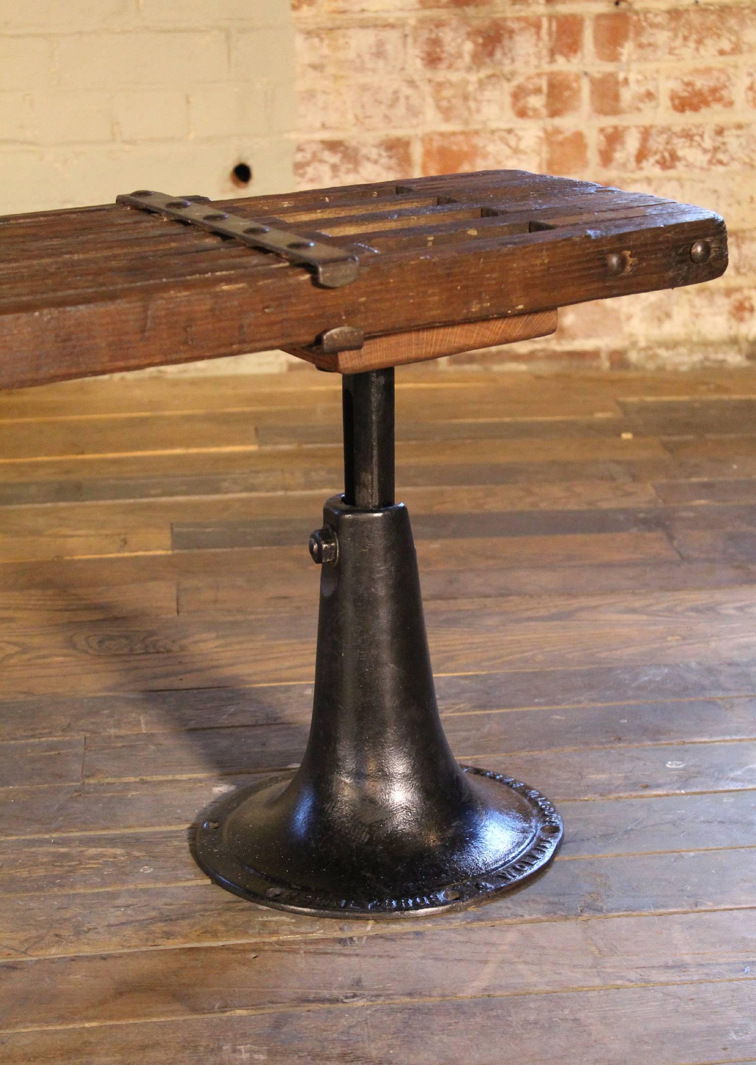Cast Iron Trumpet Base for Scaffold Bench at 1stDibs