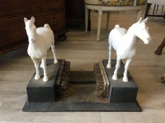 Cast Iron Twin Horse Boot Scraper, 19th Century