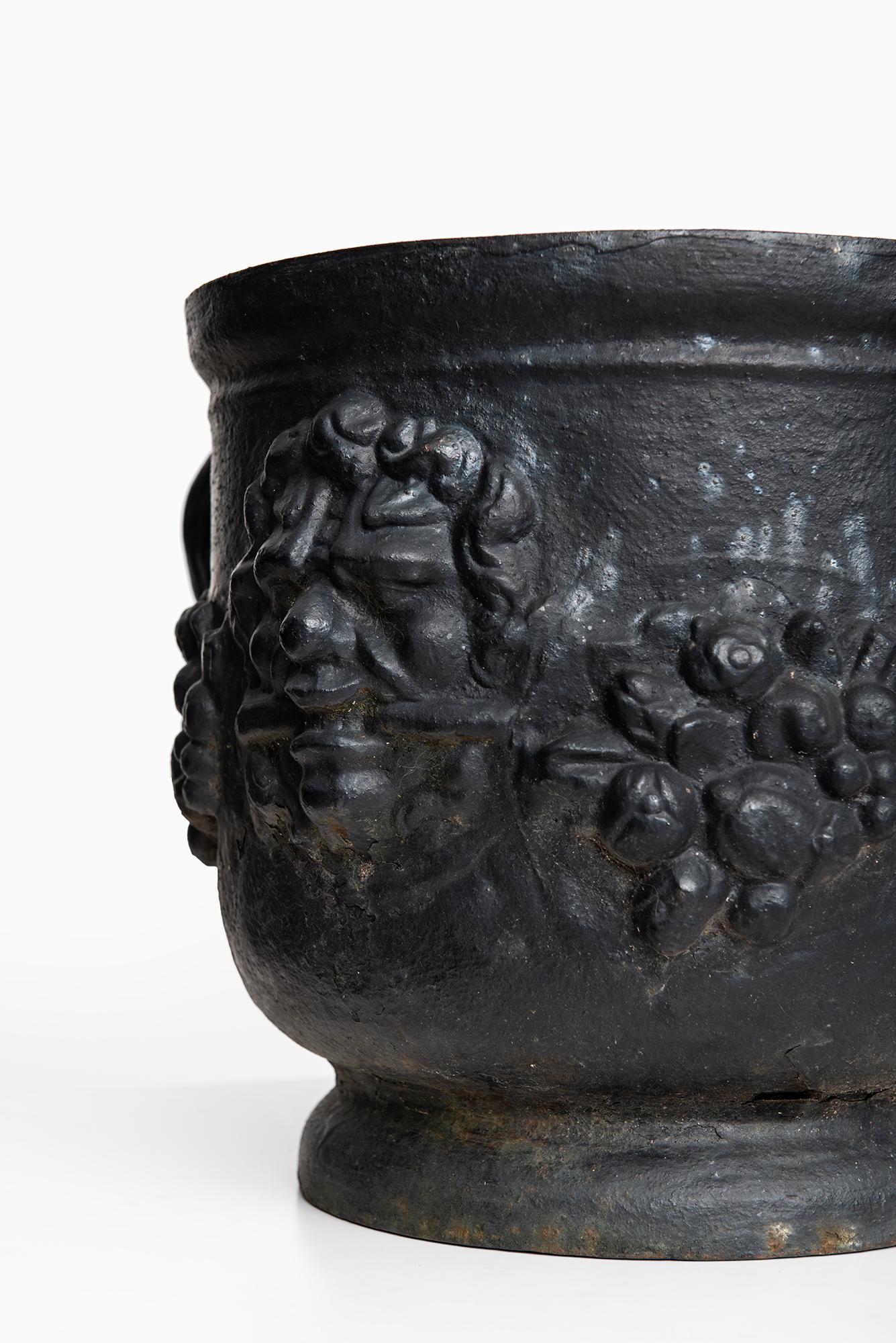 Swedish Cast Iron Urn Produced in Sweden For Sale