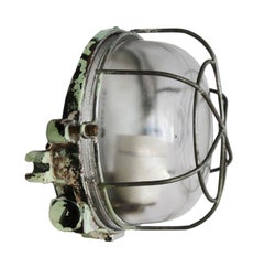 Cast Iron Vintage Industrial Clear Glass Wall Lamp Sconce