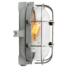 Cast Iron Industrial Clear Glass Wall Lamp Sconce by Industria Rotterdam