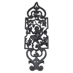 Cast Iron Wall Decoration Railing Element From Late 19th Century