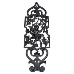 Cast Iron Wall Decoration Railing Element From Late 19th Century