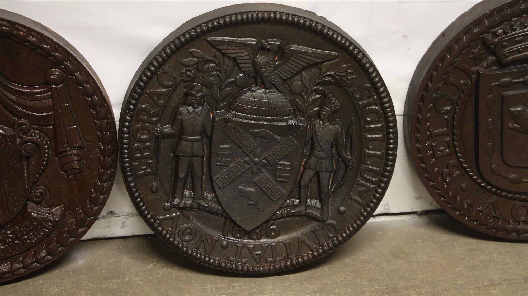 American Cast Iron West Side Highway Roundel Medallion Seal Set