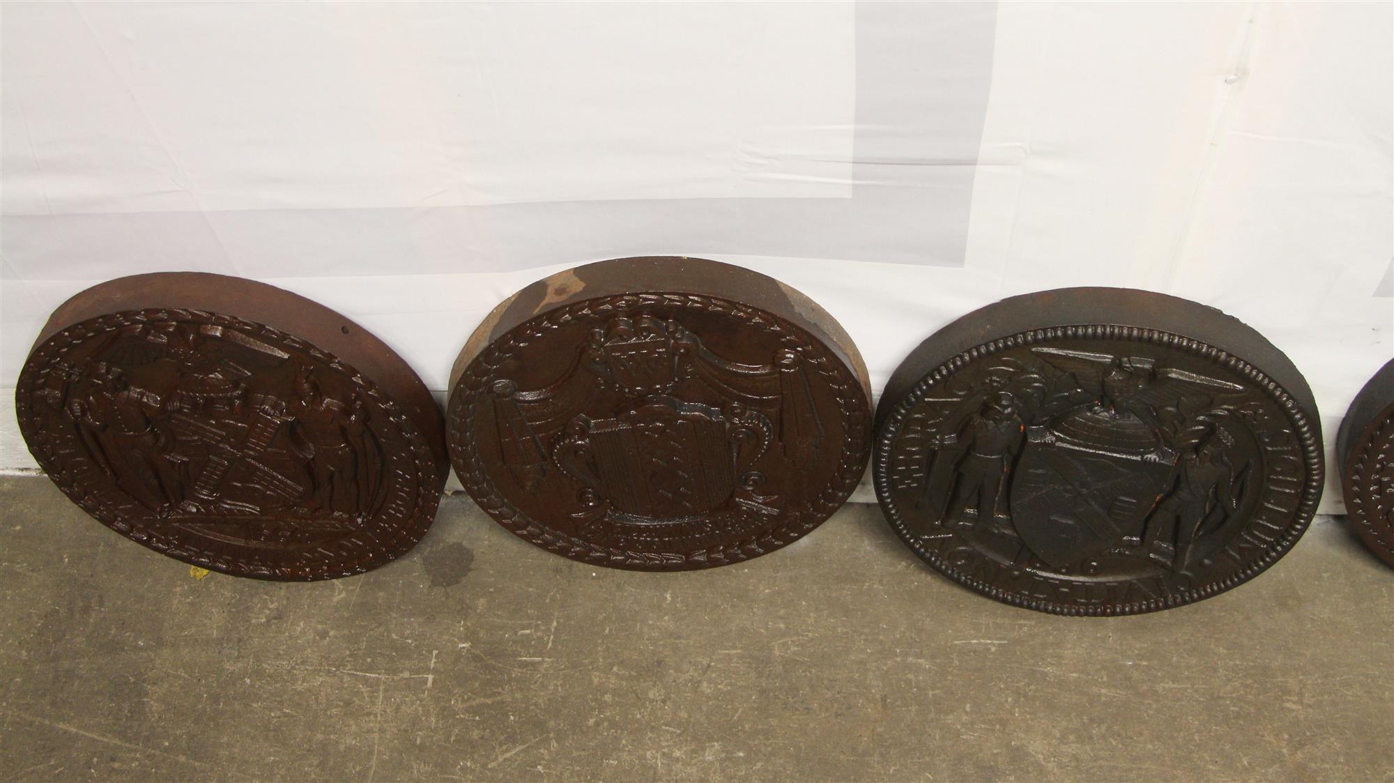 Cast Iron West Side Highway Roundel Medallion Seal Set 1