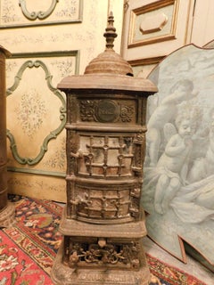 Cast iron wood stove, Canada Star model, Italy