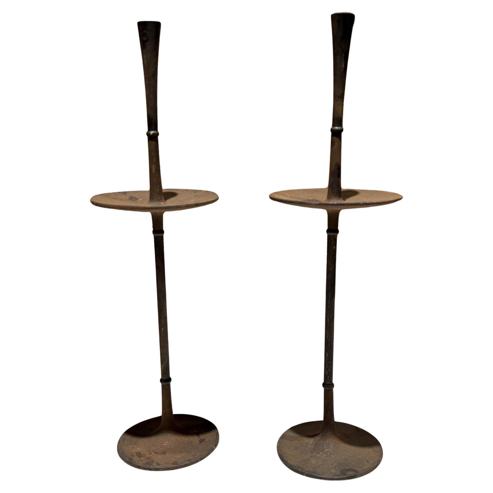 GusseisenHohe Kerzenständer Jens Quistgaard für Dansk Mid-Century Modern