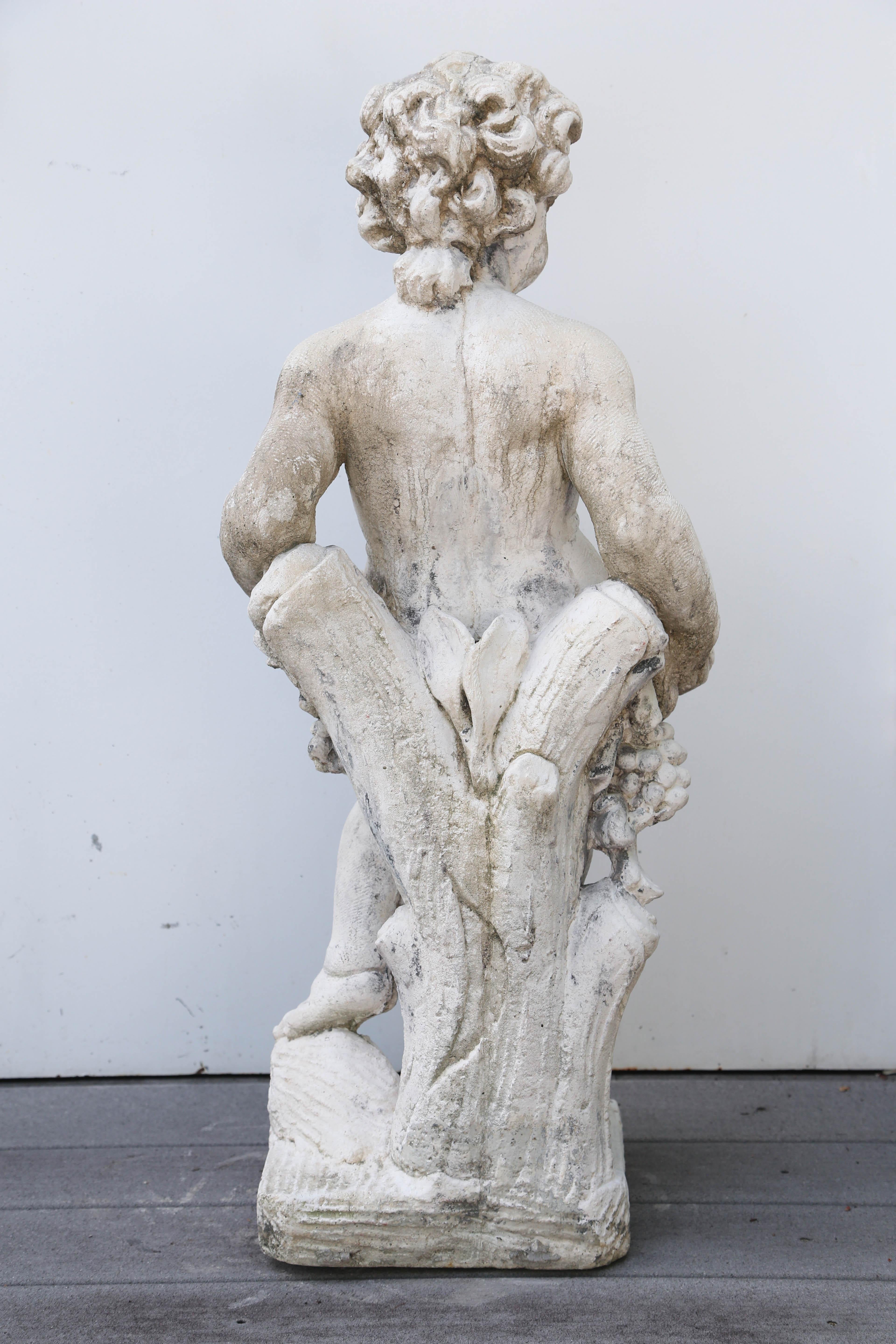 Cast Limestone Cherub Statue 1