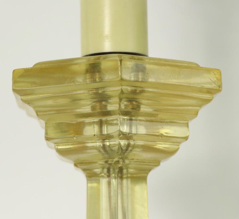 Cast Lucite Candlestick Table Lamp by Dorothy Thorpe For Sale 2