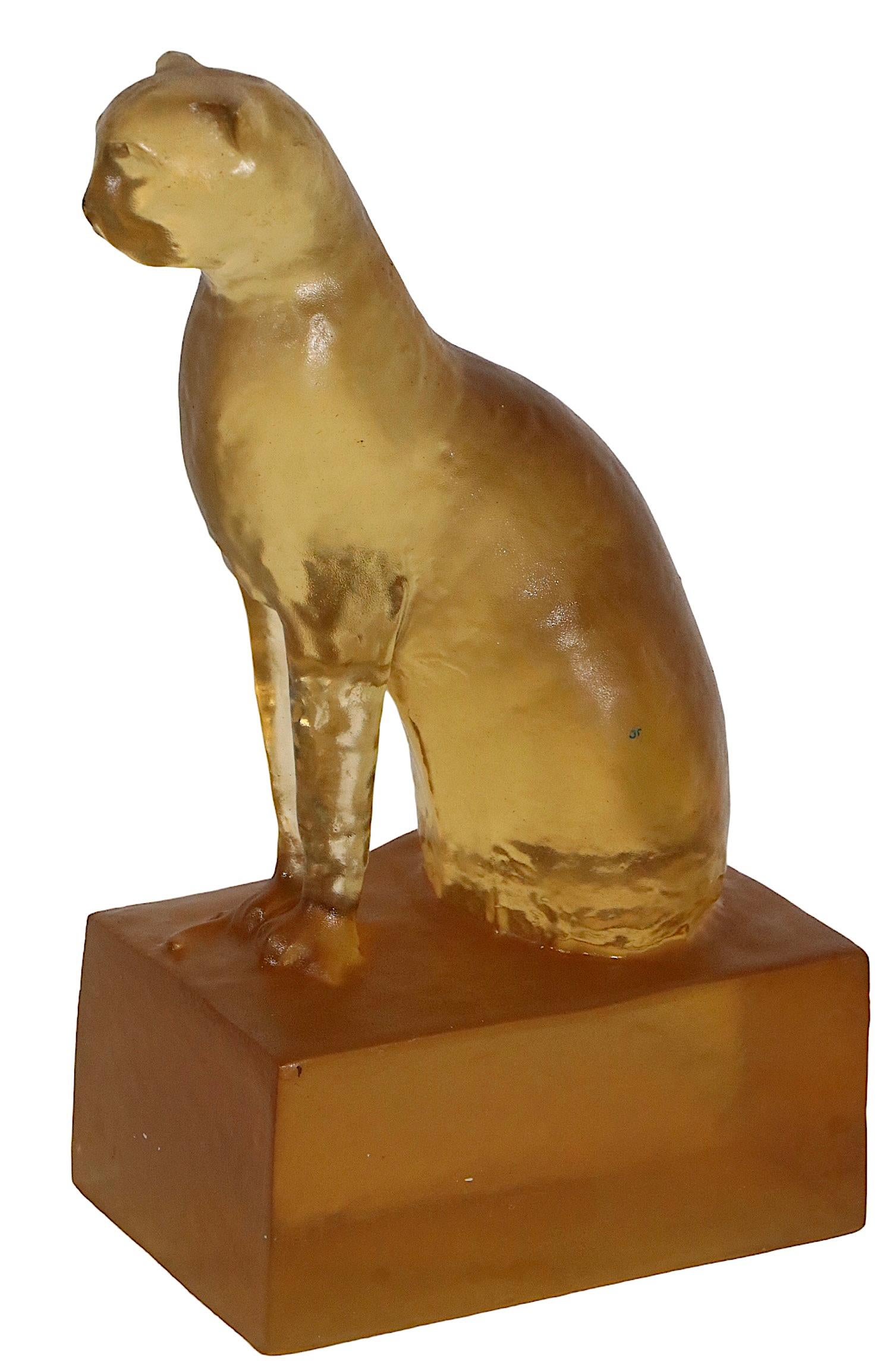 Cast Lucite Cat by Dorothy Thorpe For Sale 2