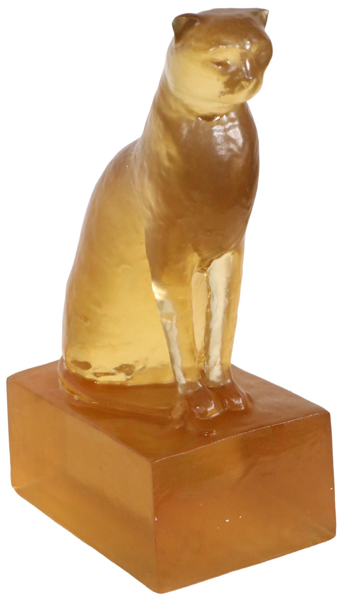 Mid-Century Modern Cast Lucite Cat by Dorothy Thorpe For Sale