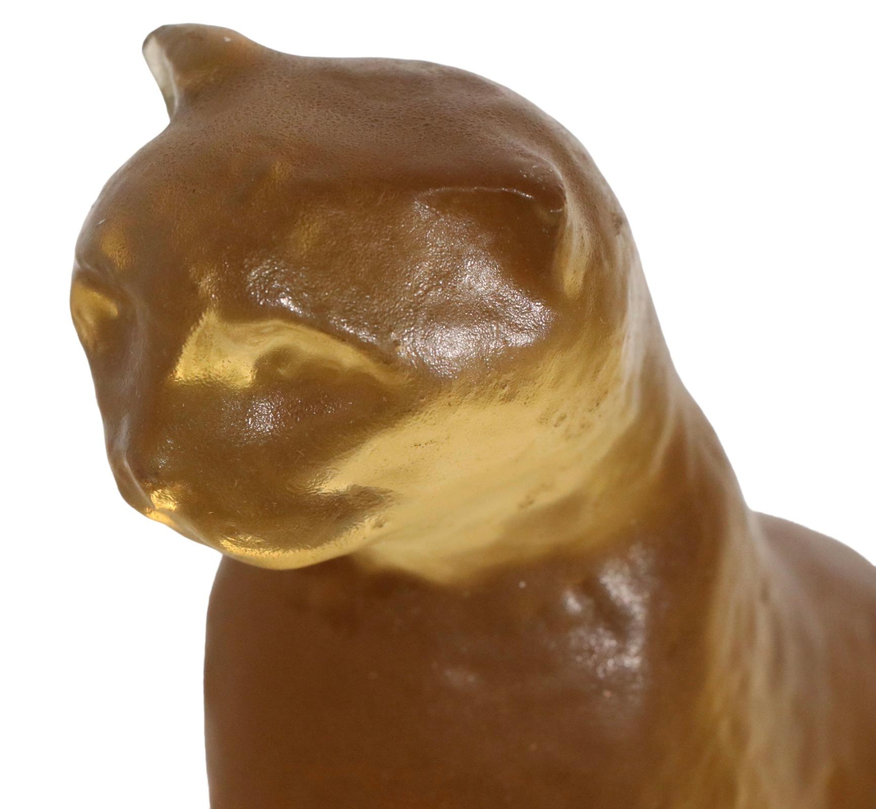 Mid-20th Century Cast Lucite Cat by Dorothy Thorpe For Sale