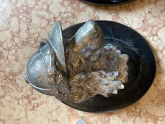 Cast Metal Dog Busts