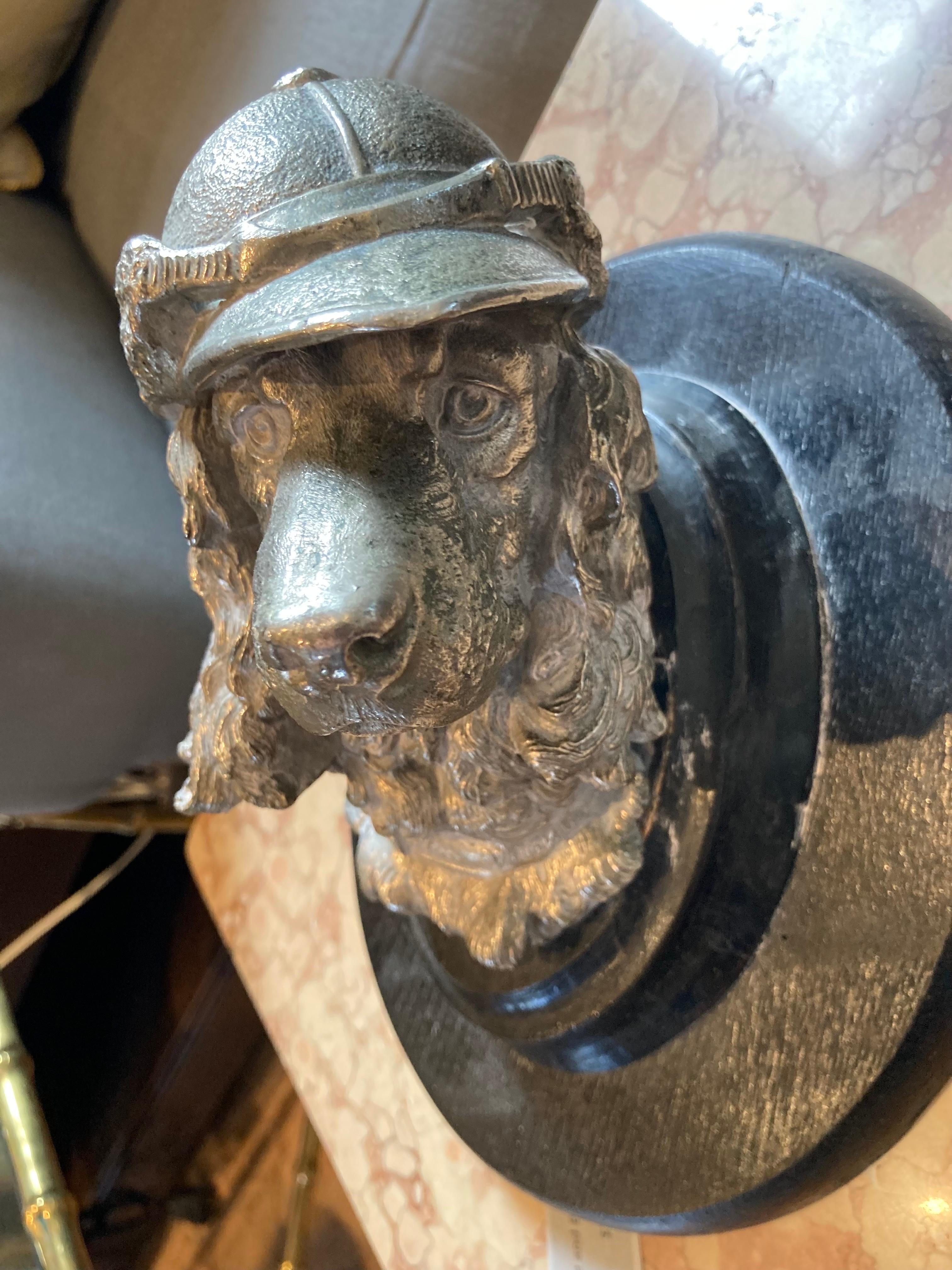 20th Century Cast Metal Dog Busts