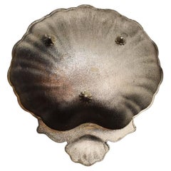 Cast Metal Footed Clam Shell Serving Dish or Catchall After Tiffany & Co.